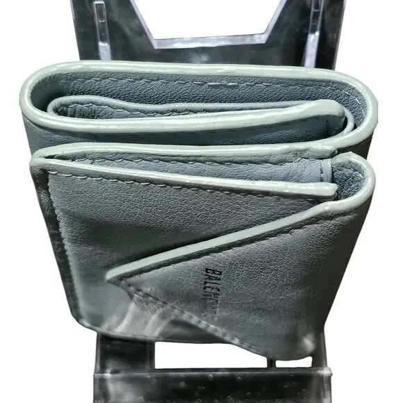 Balenciaga Papier Compact Wallet Blue Leather - Picture 4 of 8